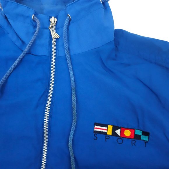 Vtg Catalina Wind Suit Tracksuit Blue Sz M Windbreaker Jacket Pant 80s 90s Retro - Picture 13 of 14